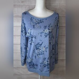 Lane Bryant Floral Long Sleeve Top Size 14/16